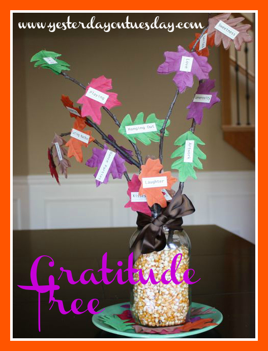 Gratitude Tree - Yesterday on Tuesday #thanksgiving Gratitude Tree - Yesterday on Tuesday #thanksgiving
