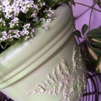 How to make textured patio pots
