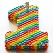 Birthday cake with candies