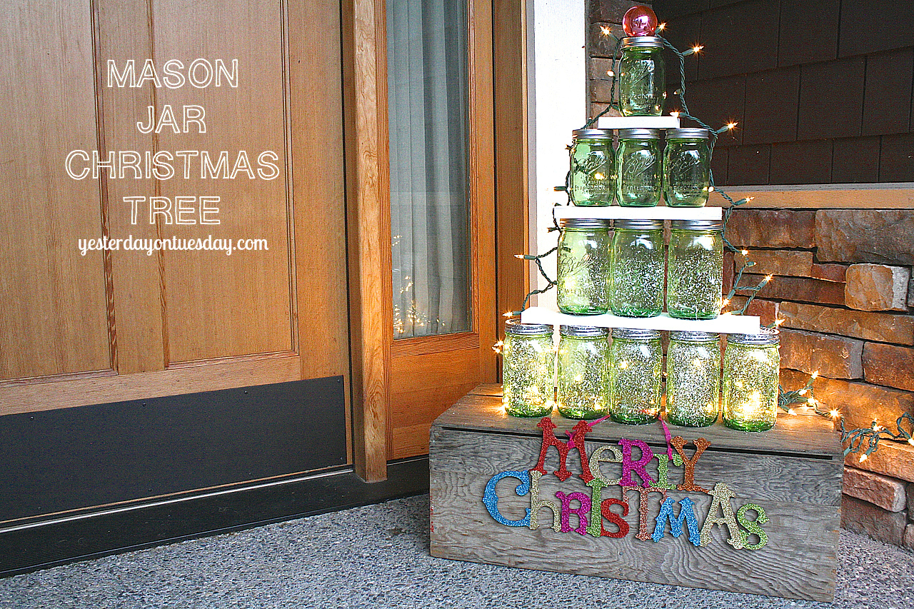 Mason Jar Christmas Tree Decor