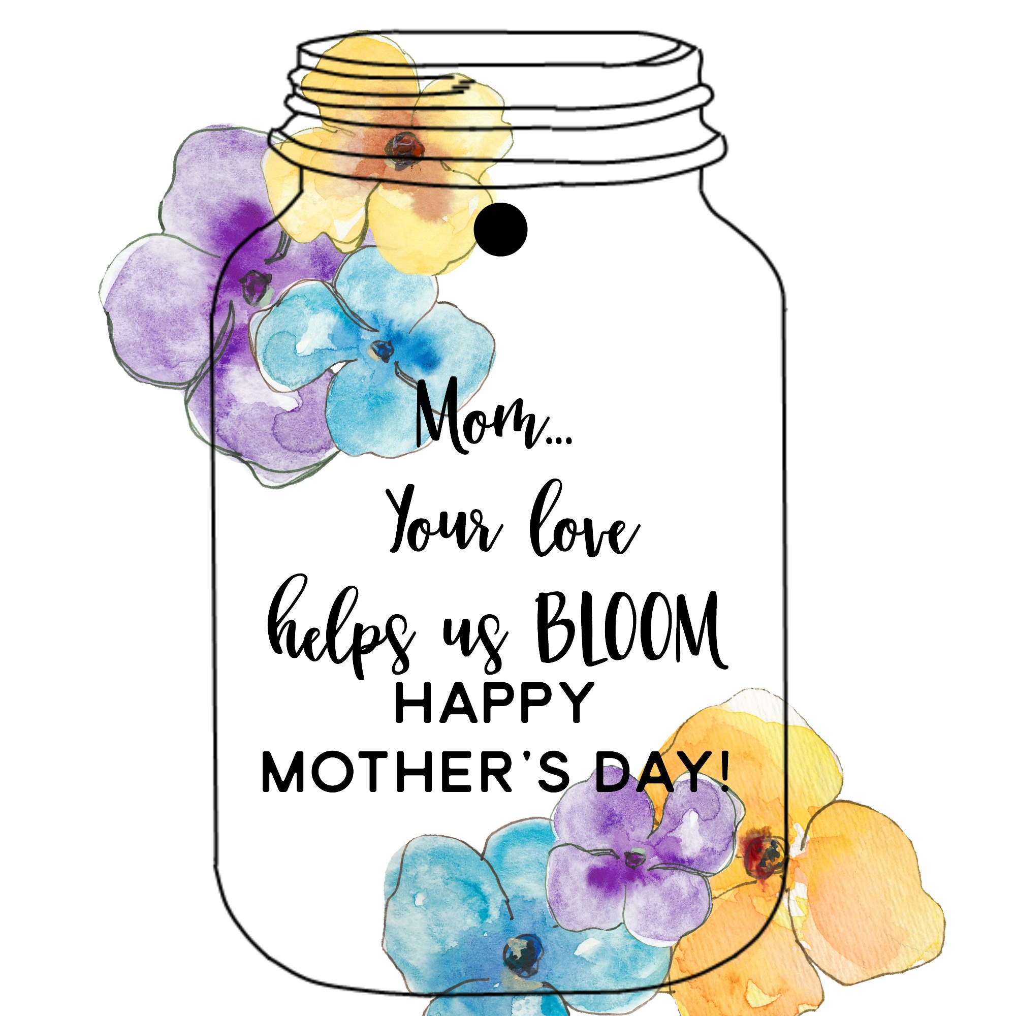Mother s Day Mason Jar Tags Gift Yesterday On Tuesday