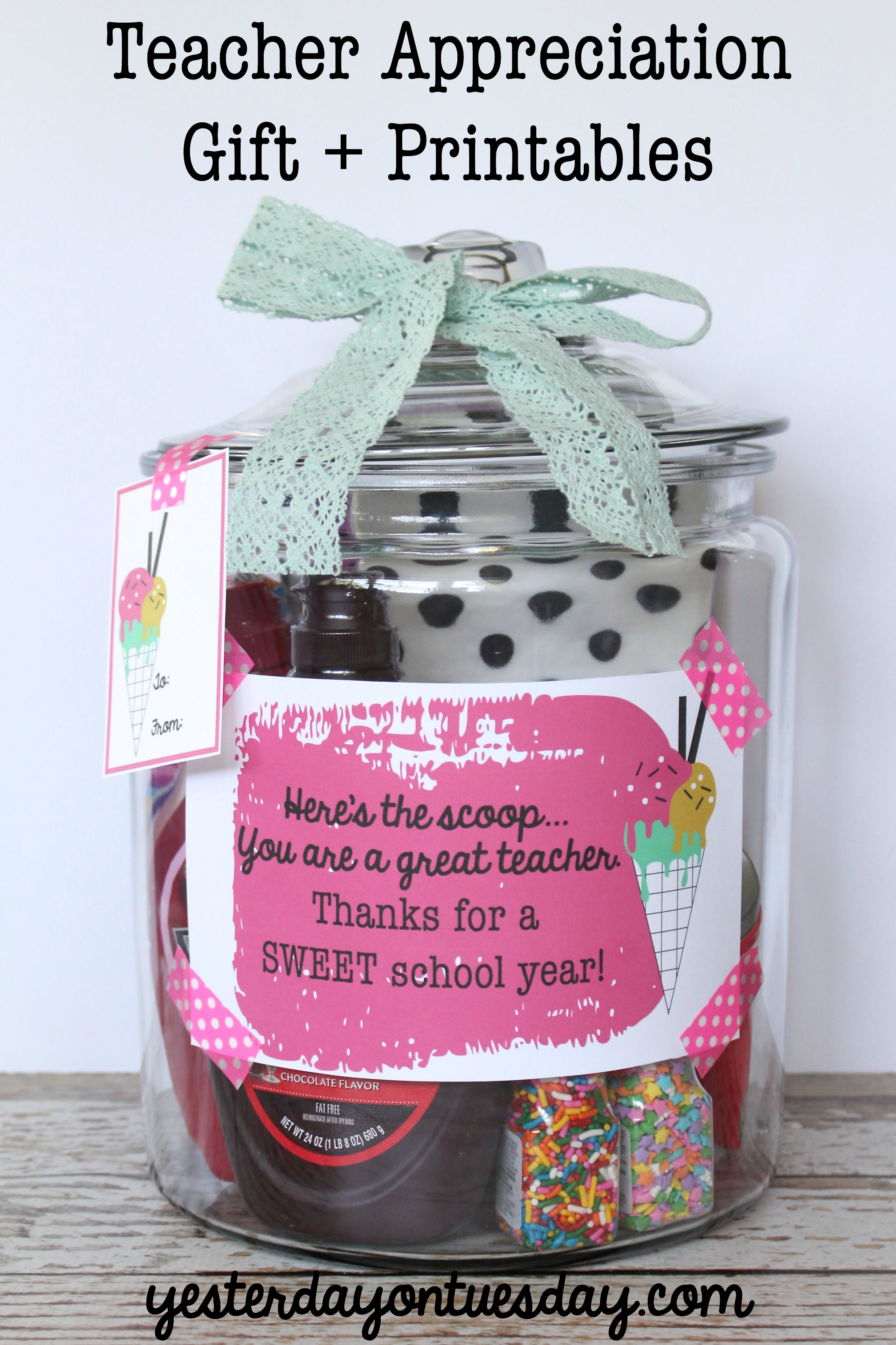 Teacher Appreciation Gift in Jar | Yesterday On Tuesday