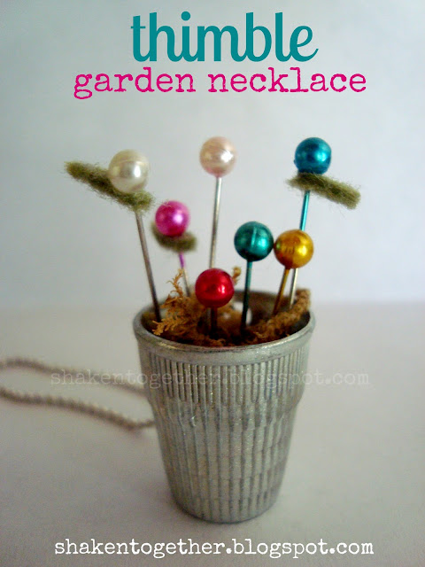 Thimble garden necklace