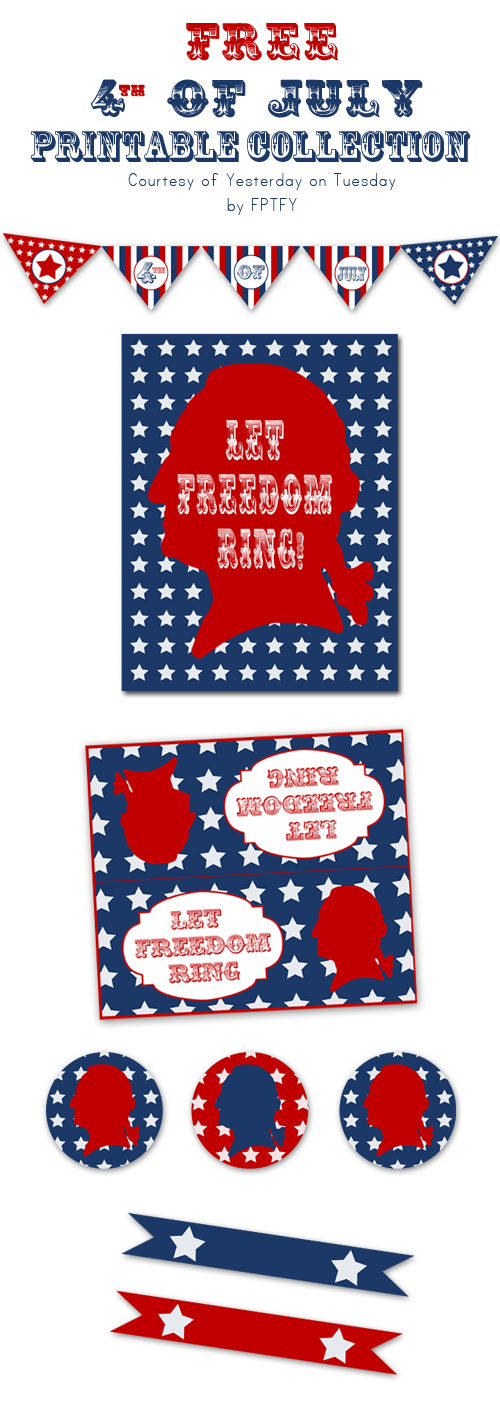 FREE 4th of July Printables: Patriotic Party Package