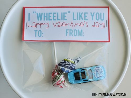 I Wheelie Like You Valentines - Thirty Handmade Days #thirtyhandmadedays #valentines #kidsvalentines #valentinesday