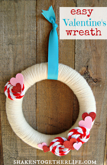 Easy Valentine Wreath - Shaken Together Life