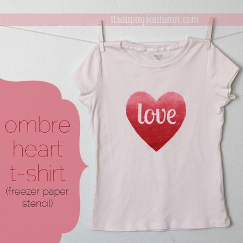 Ombre Heart Tee Shirt - It's Always Autumn