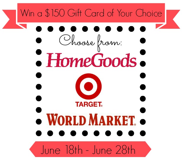 Giveaway: $150 Giftcard to Target, Home Goods or World Market