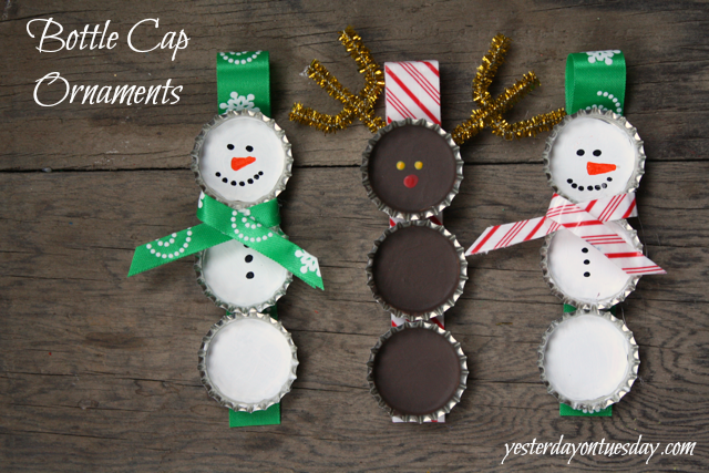 Bottle Cap Ornaments and $100 Dollar Tree Gift Card Giveaway