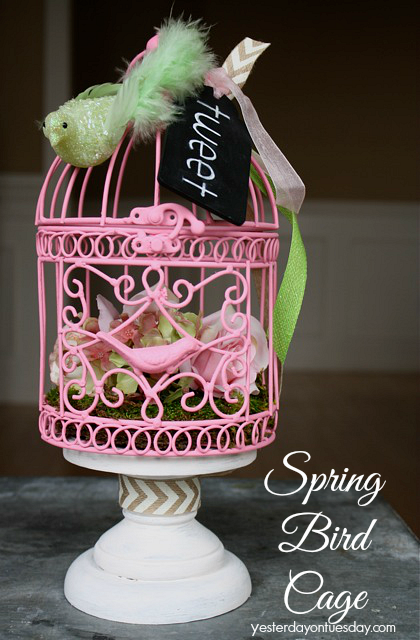 Spring Bird Cage with Hometalk and Michaels
