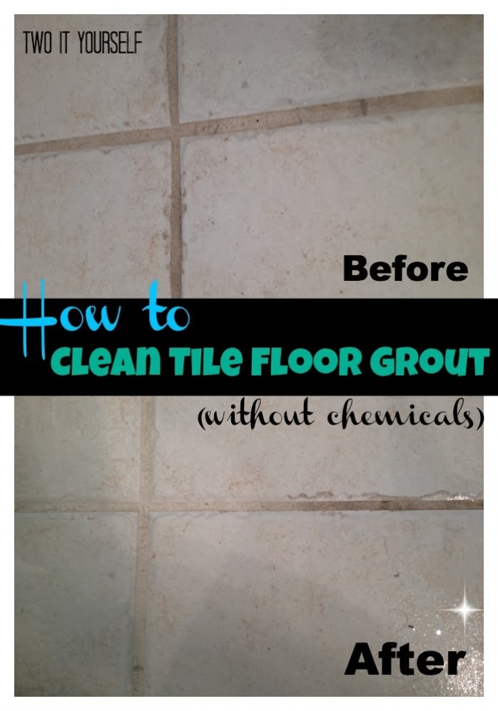 clean tile floor grout