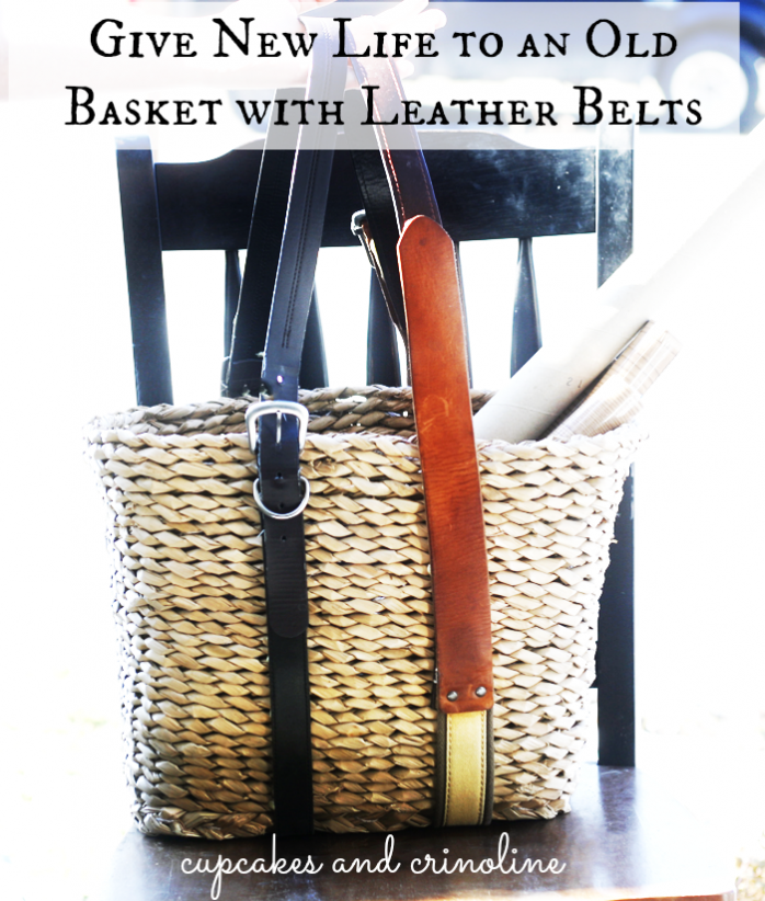 Upcycle a Basket with Old Leather Belts