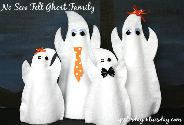No Sew Felt Ghost Family