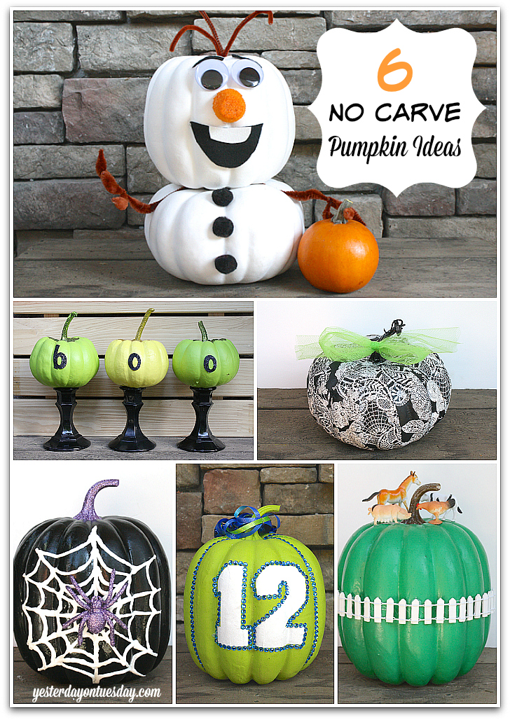 6 Cool No Carve Pumpkin Ideas