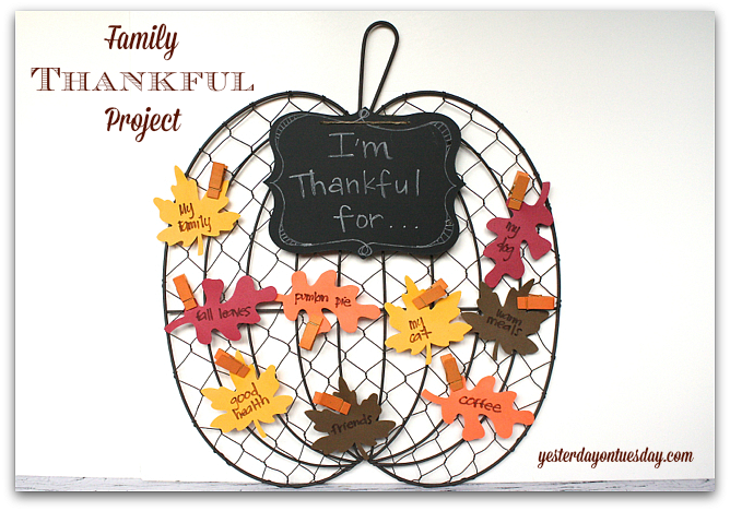 Fun Family Thankful Project for Thanksgiving