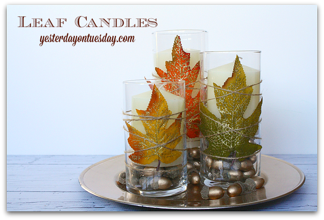 Simple and stunning Leaf Candles for Thanksgiving and Fall