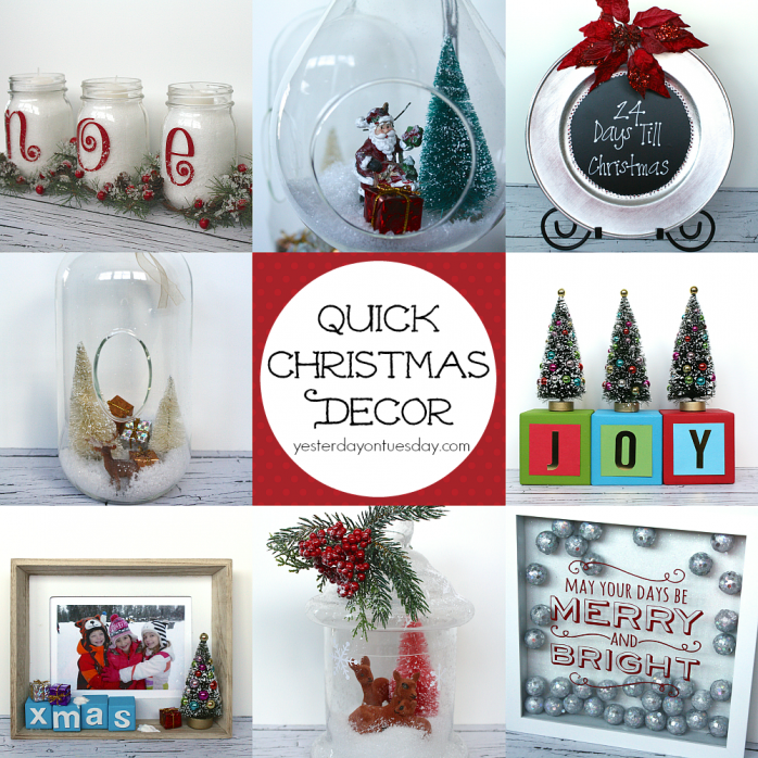 Festive ideas for Quick Christmas Decor from http://yesterdayontuesday.com/staging