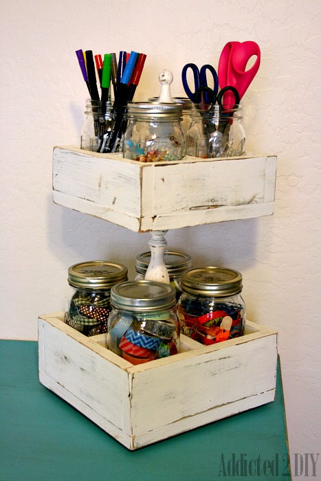 Mason Jar Craft Caddy from Addicted to DIY