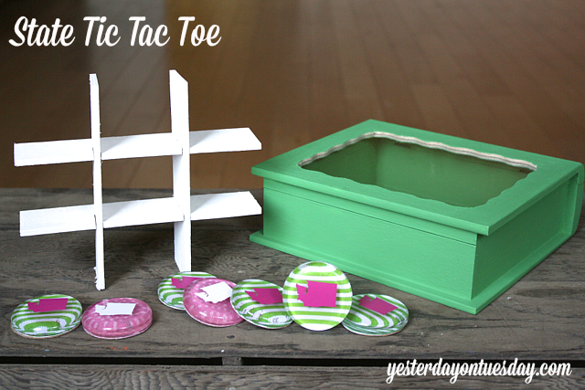 DIY Tic Tac Toe set, fun craft for kids from Yesterday on Tuesday