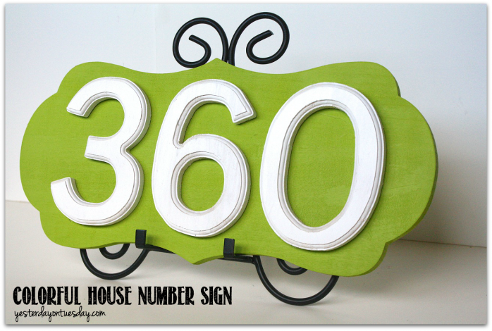 Dial Up your home's curb appeal with a colorful house number sign