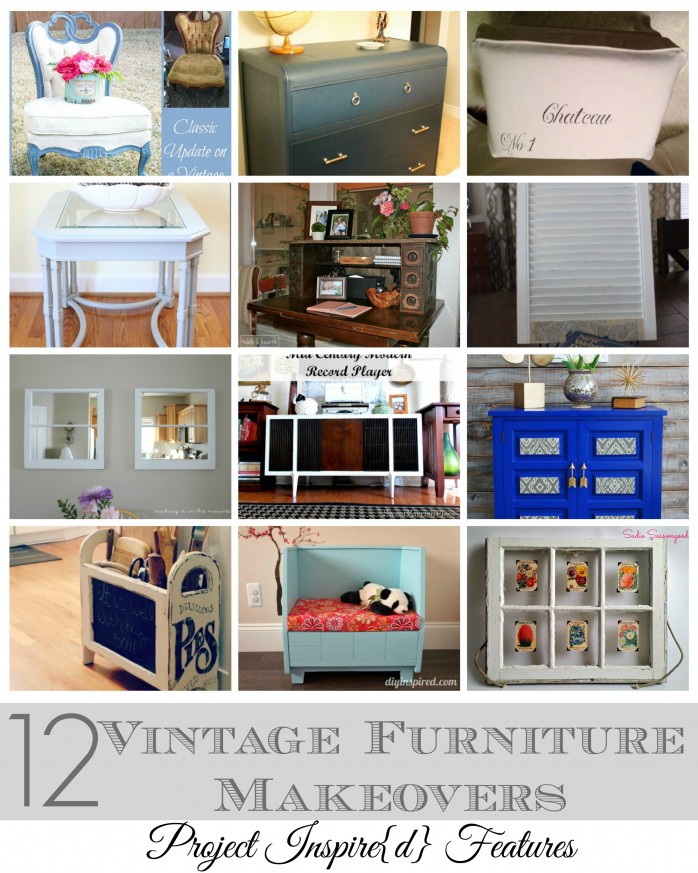 12 Vintage Furniture Makeovers featured at Project Inspire{d}