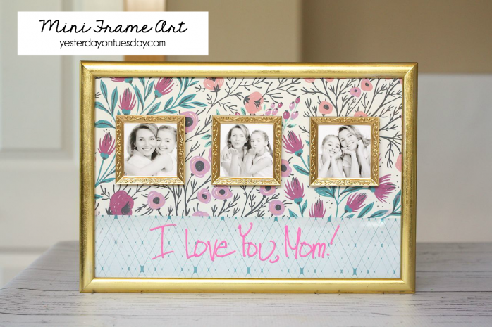 DIY Mini Frame Art, a thoughtful Mother's Day or Father's Day gift idea.