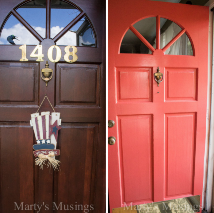 Boost your home's curb appeal by painting your front door like Marty's Musings