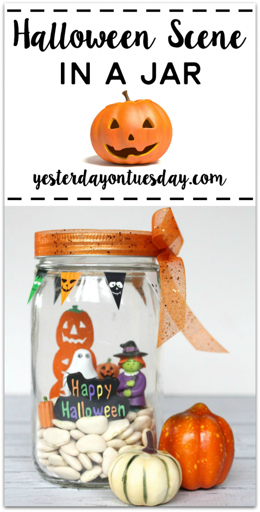 How to create a Halloween Scene in a Jar, a fun Halloween Decor Project