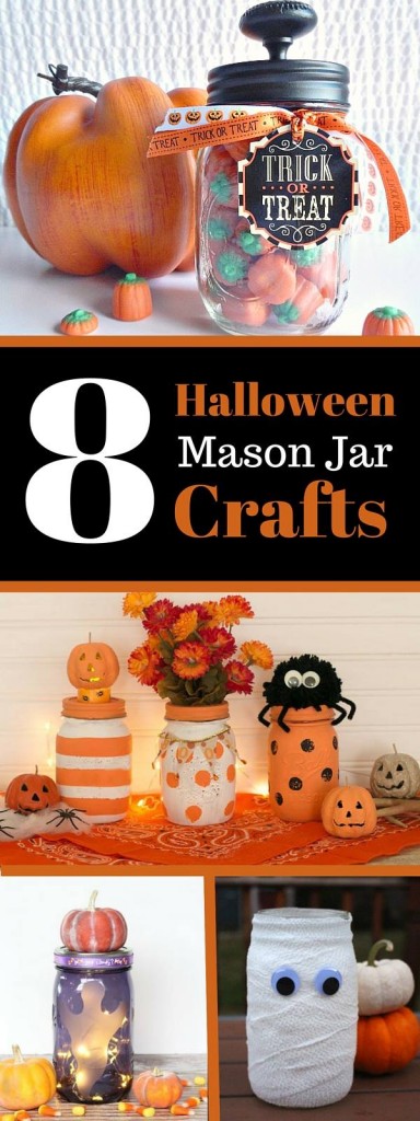 8 Halloween Mason Jar Crafts, part of Mason Jar Monday