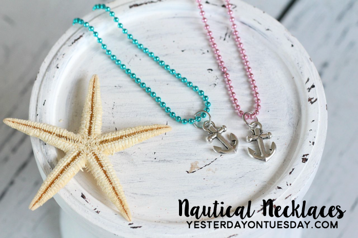 How to create lovely nautical necklaces, a fun party favor