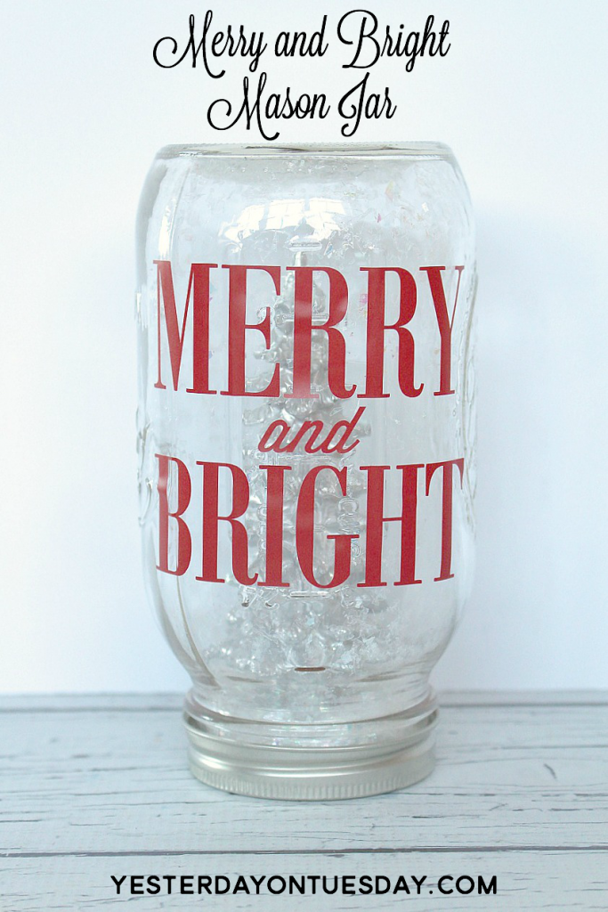 Merry and Bright Mason Jar, a great Christmas craft