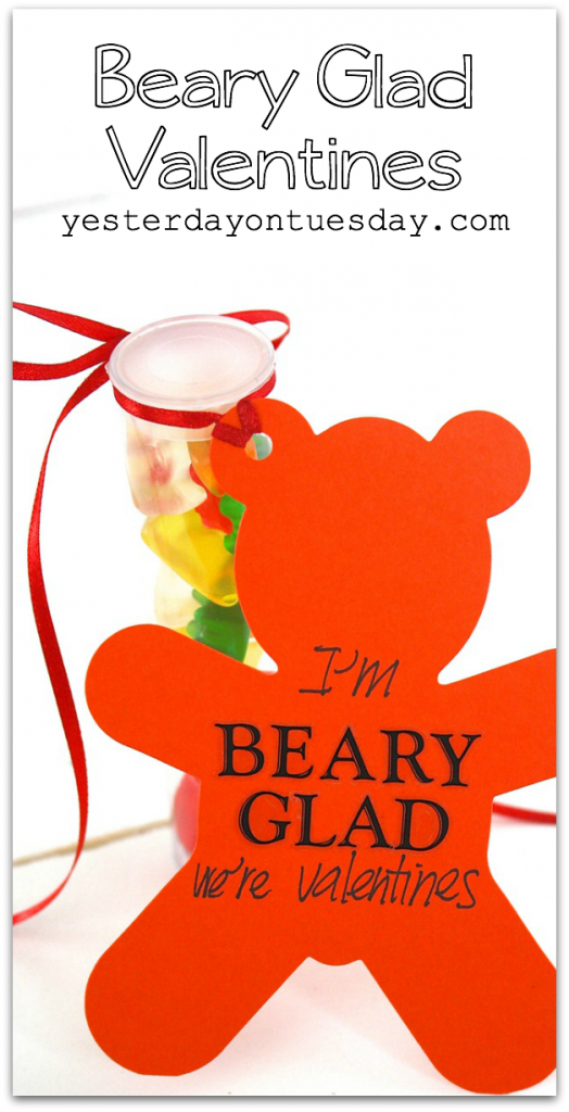 Beary Glad Valentines, a fun homemade valentines idea for kids