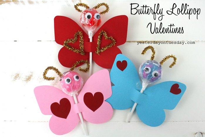 Butterfly Lollipop Valentines