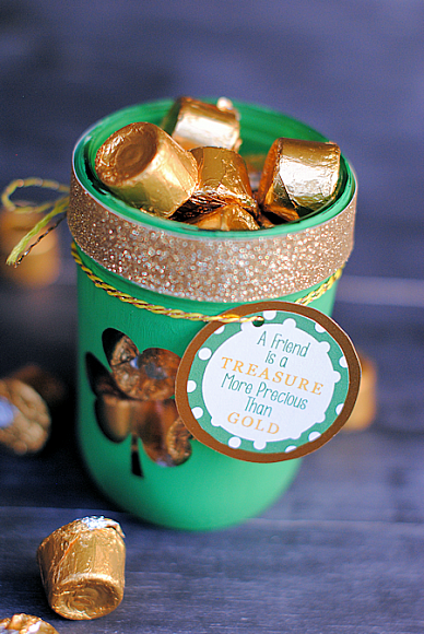 St. Patrick's Day Treat Jar by Crazy Little Projects for The DecoArt Blog