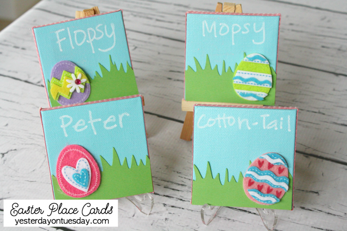 Easter Place Cards, a fun spring craft for kids and also great for entertaining!