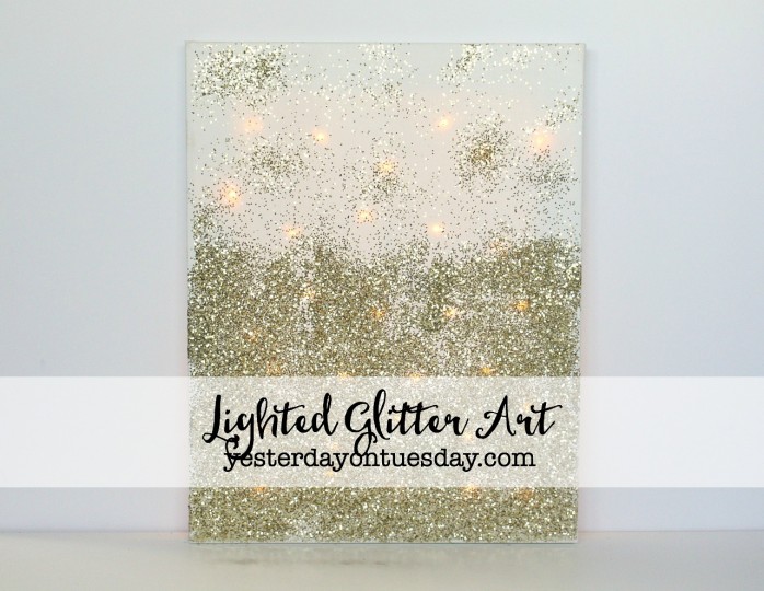 DIY Lighted Glitter Art