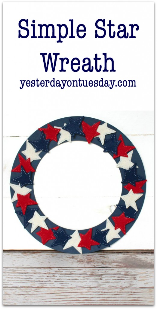 DIY Simple Star Wreath for Memorial Day and 4th of July