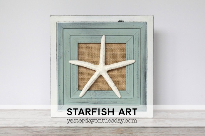 DIY Starfish Art, a pretty coastal decor idea