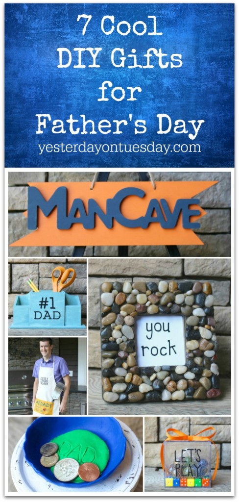7 Cool DIY Gifts for Father's Day including a Man Cave Sign, Grilling Apron, You Rock frame and more