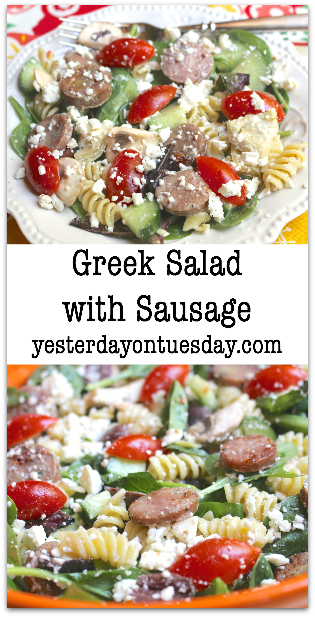 Greek Salad with Sausage