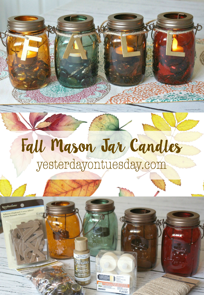Fall Mason Jar Candles