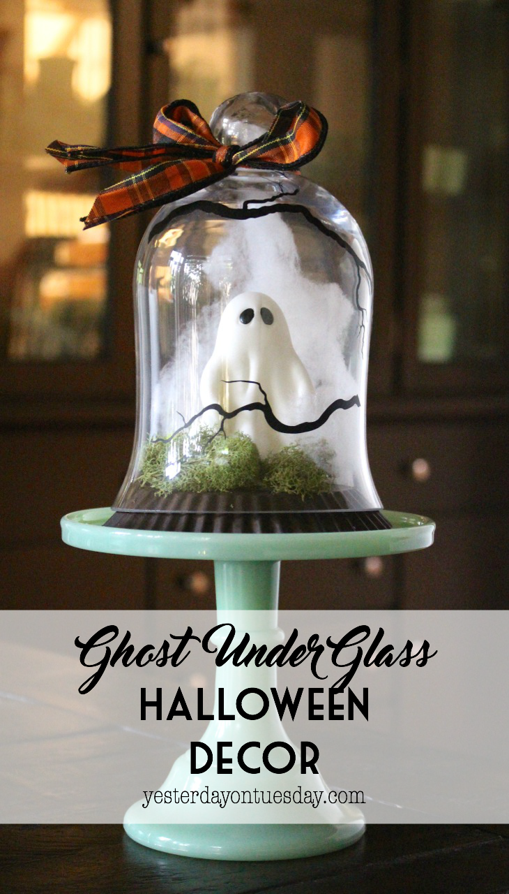 Ghost Under Glass Halloween Decor