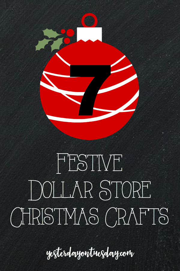7 Festive Dollar Store Christmas Crafts including a mason jar reindeer, scents of Christmas gift, bottle cap ornaments and more!