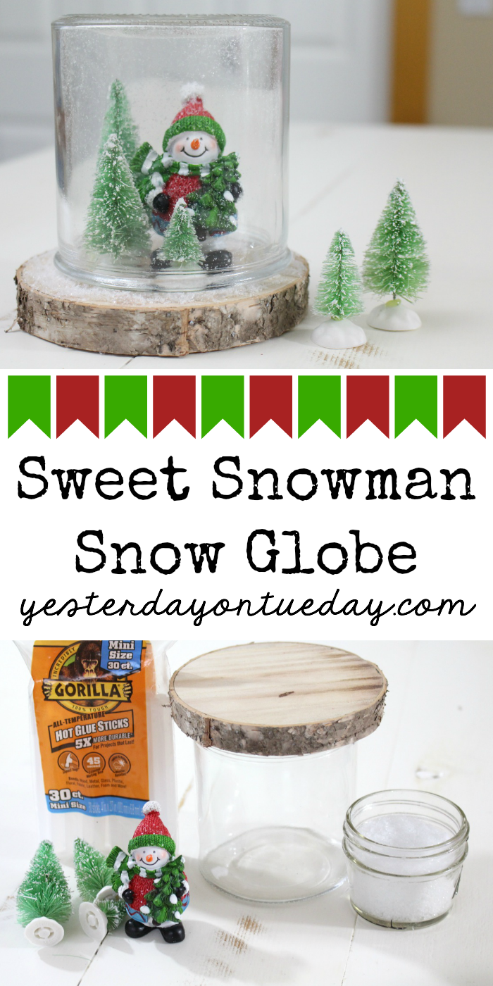 Sweet Snowman Snow Globe