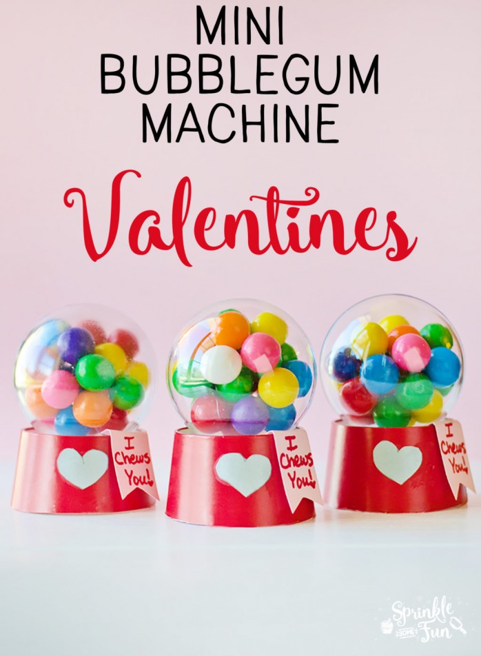 Mini Bubblegum Machine Valentine