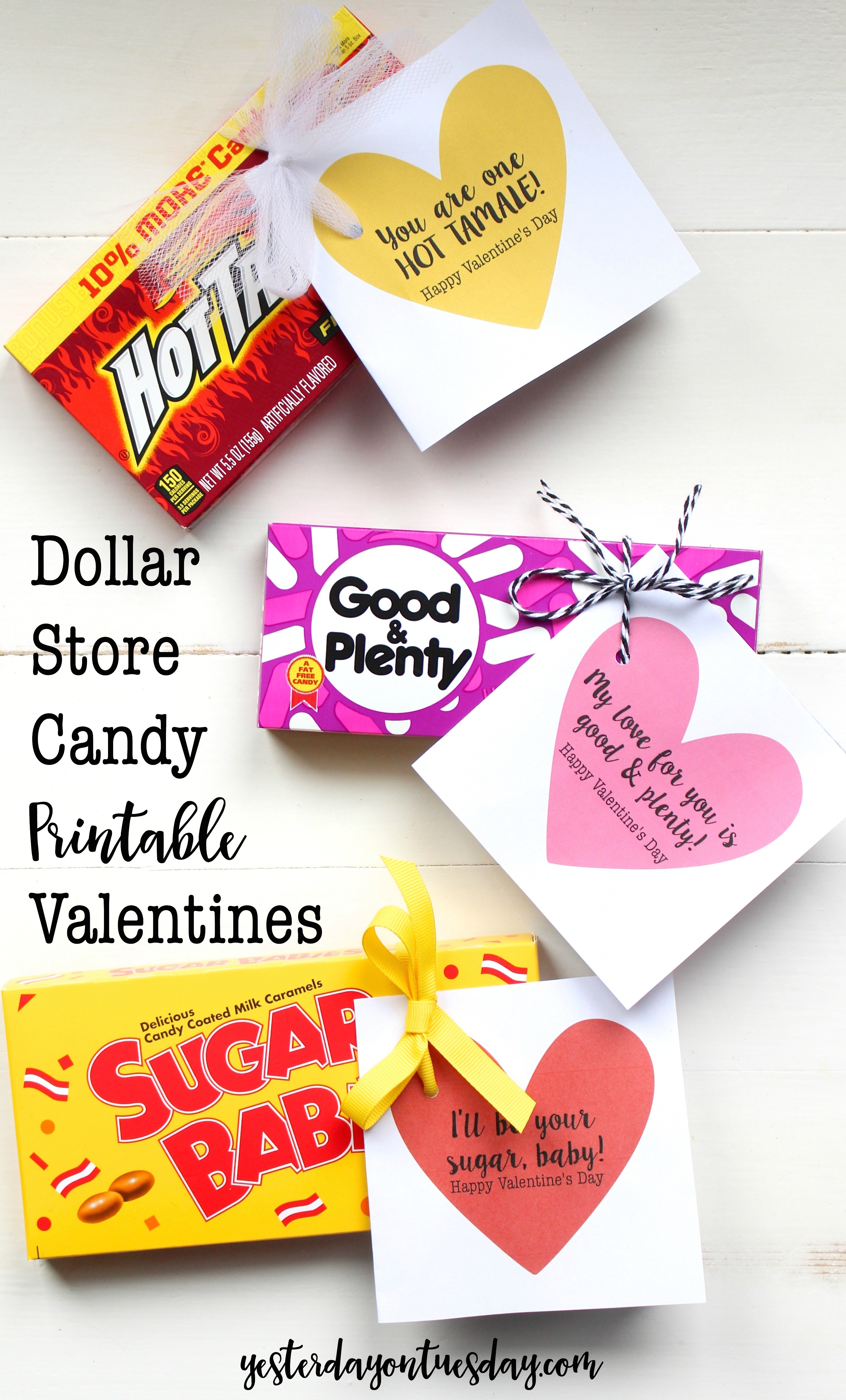 Dollar Store Candy Printable Valentines