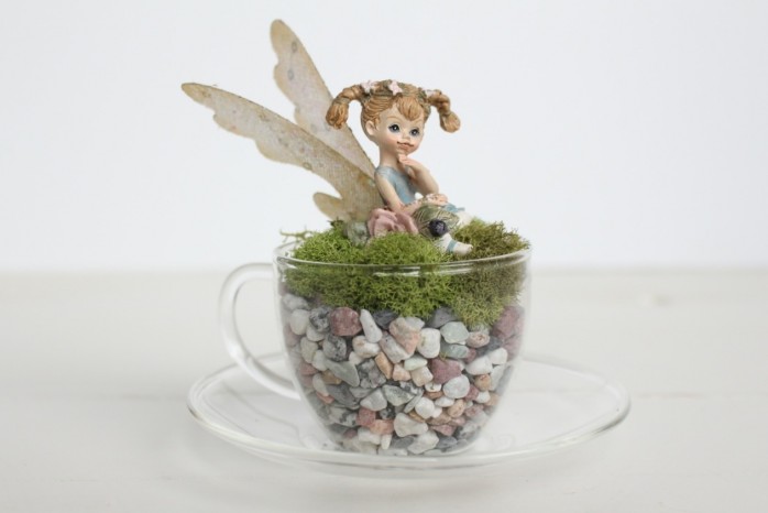 Fun Faux Succulent Projects including a gnome garden, fairy in a teacup and more!