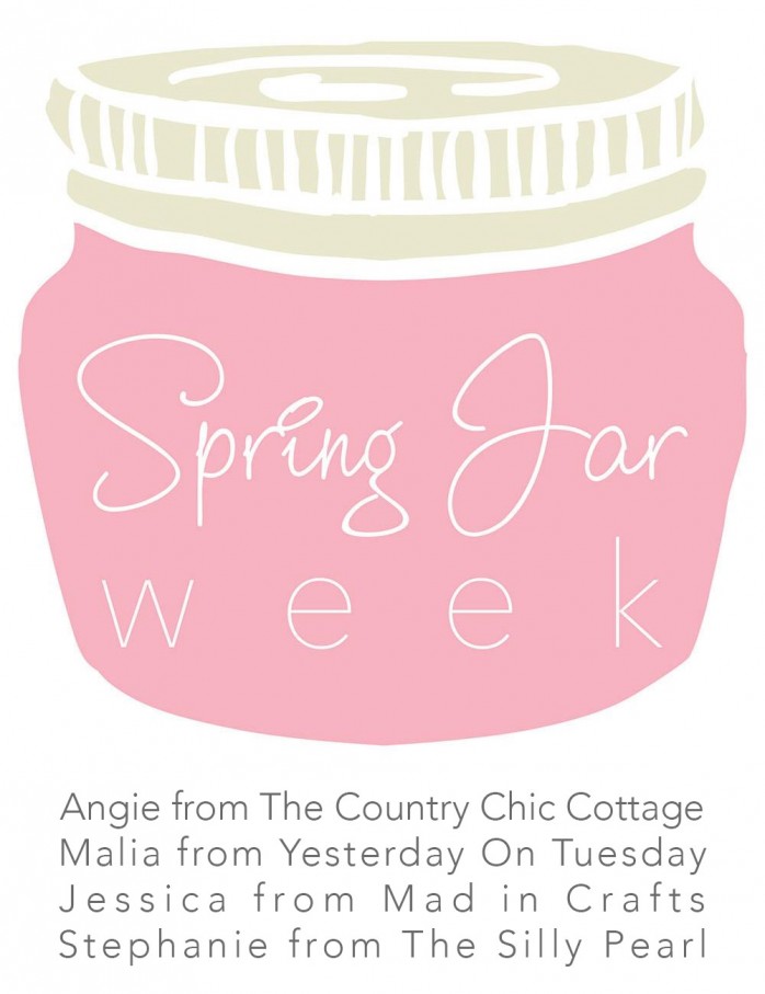 Spring Jar Week: Four bloggers share a new mason jar project every day for a week. Spring  drafts, decor, gifts and more!