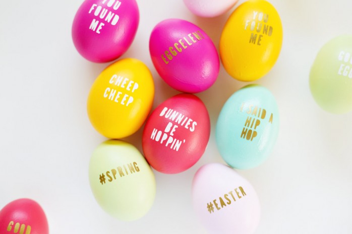 DIY Typography Easter Eggs from Lovely Indeed