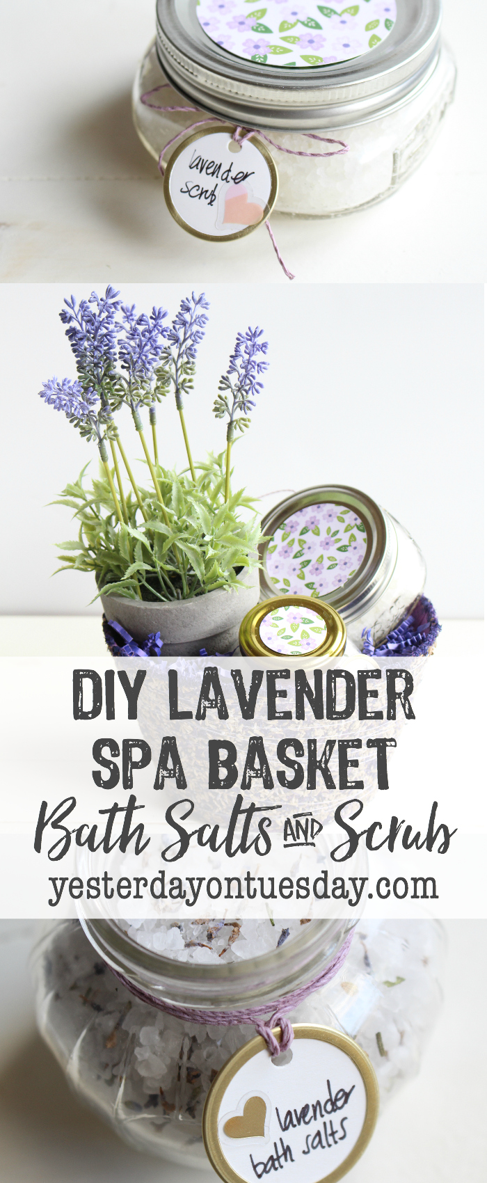 DIY Lavender Spa Basket